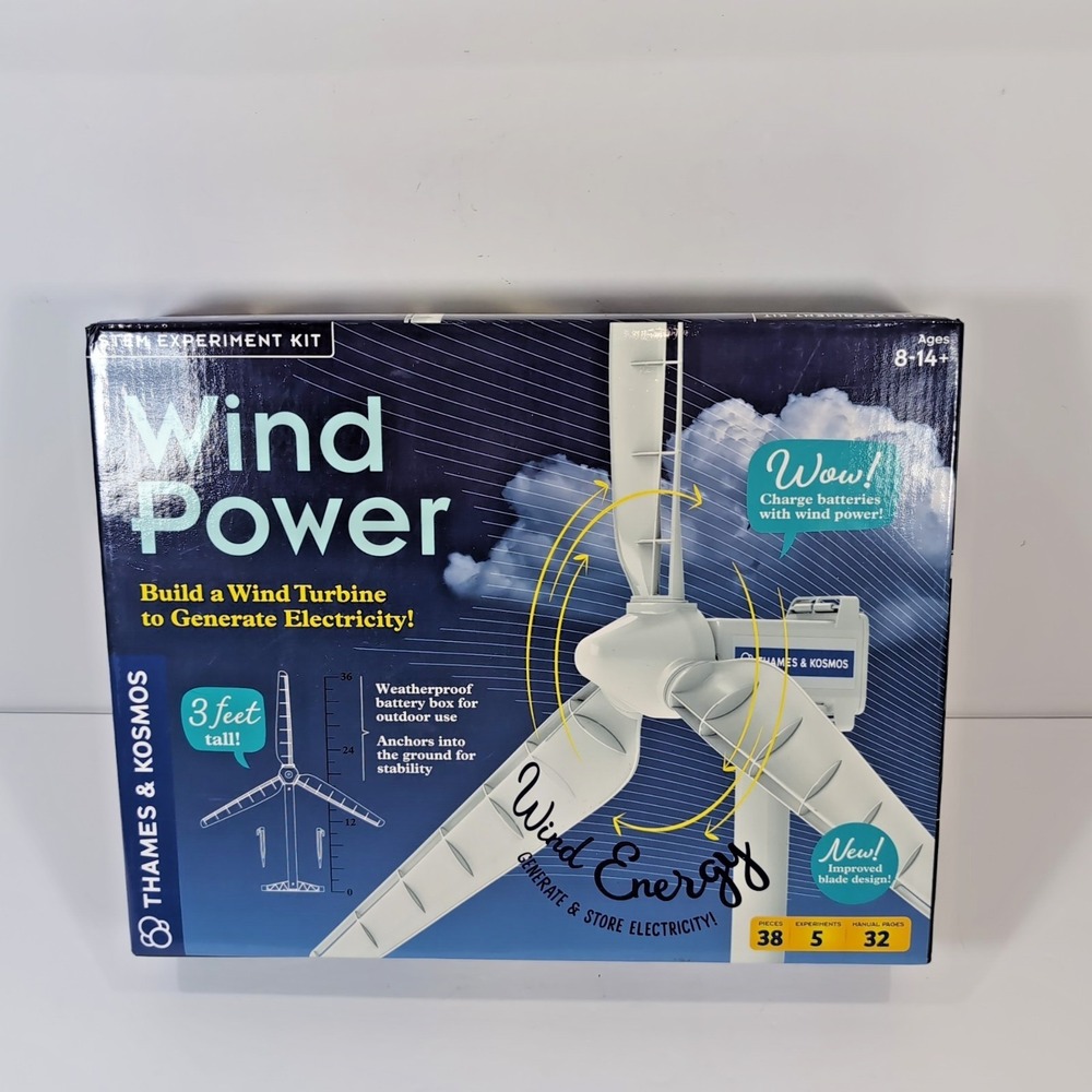 Thames & Kosmos Wind Power STEM Experiment Kit  Build a 3ft Wind Turbine Sealed
